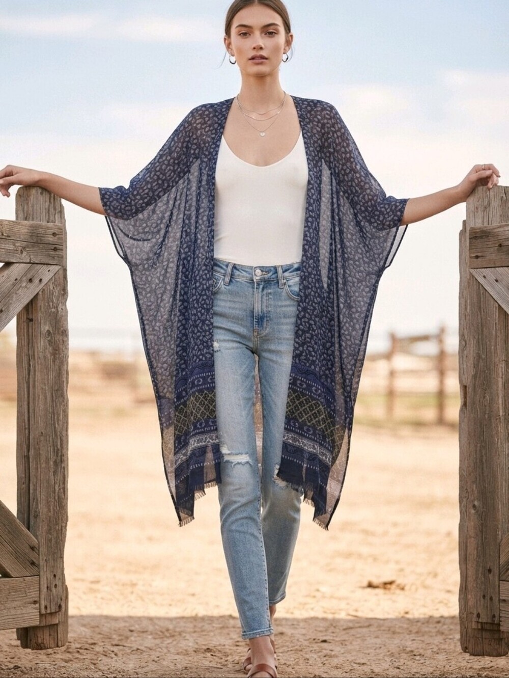 Sheer Paisley Wide Sleeve Kimono Beach Coverup Nordstrom Longline Oversized